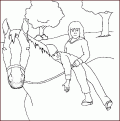 coloriage cheval 34