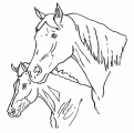 coloriage cheval 42