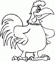 coloriage poule 10