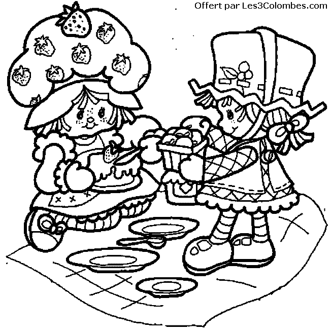 coloriage Charlotte aux fraises 45