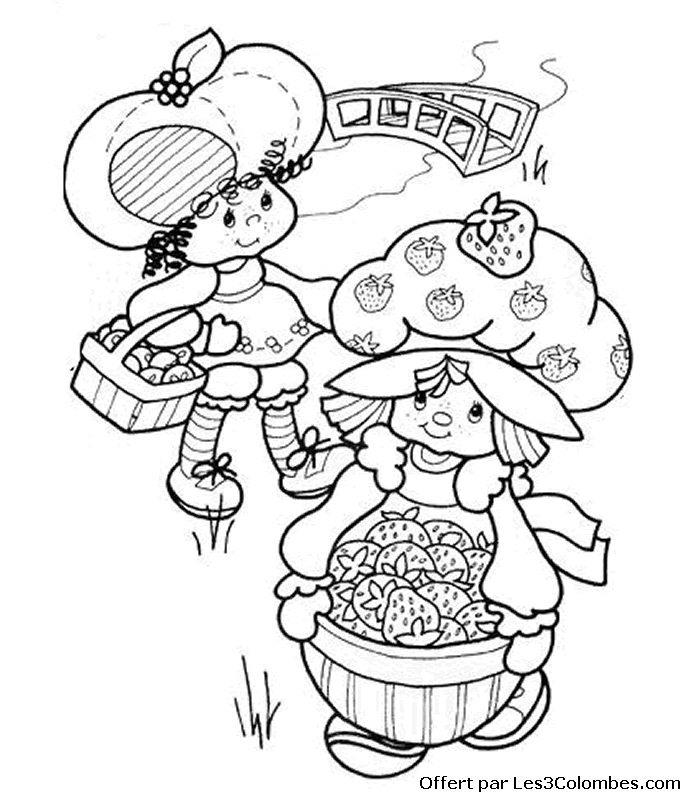 coloriage Charlotte aux fraises 93