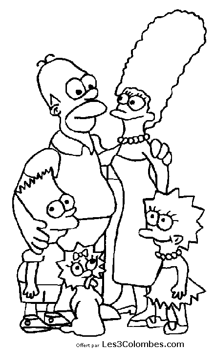 coloriage Famille Simpsons 21
