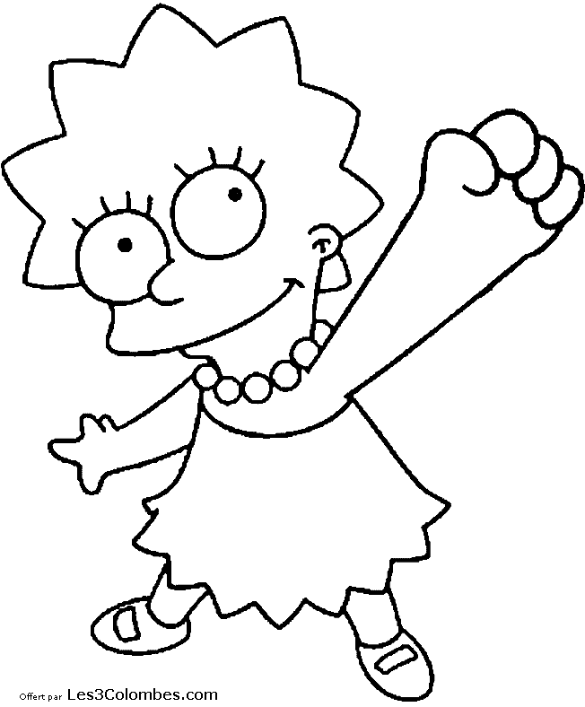 coloriage Lisa Simpson 11