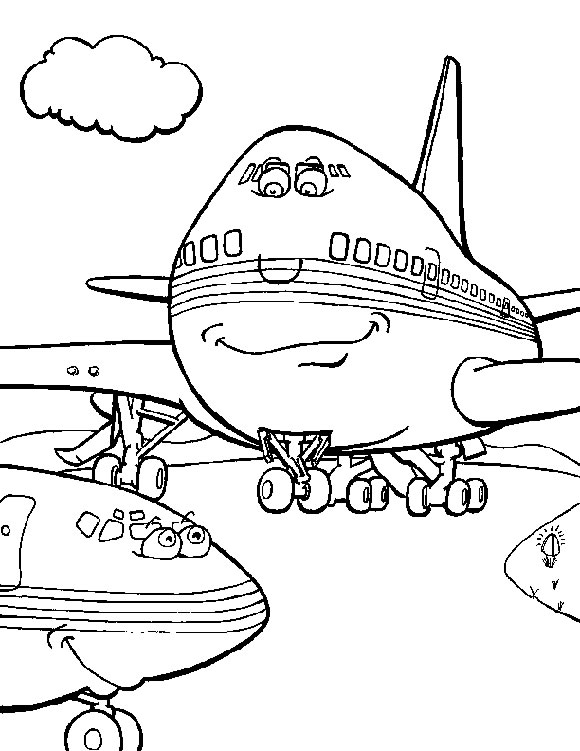 coloriage avion 07  Coloriage en ligne gratuit pour enfant