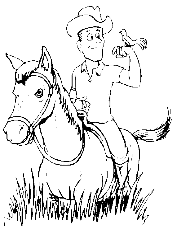 coloriage cheval 14