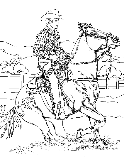 coloriage cheval 19