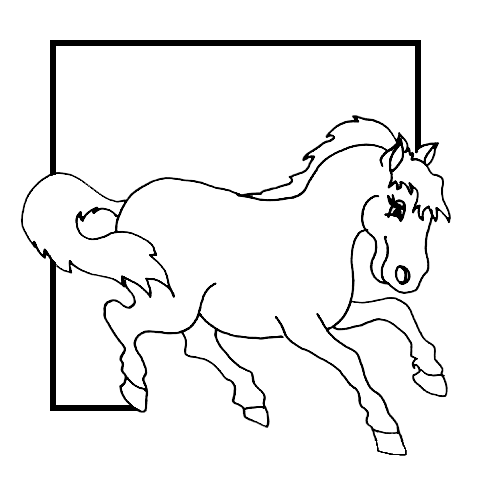 coloriage cheval 32