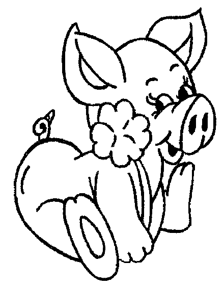 coloriage cochon 37