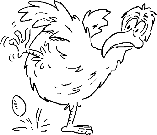 coloriage poule 09