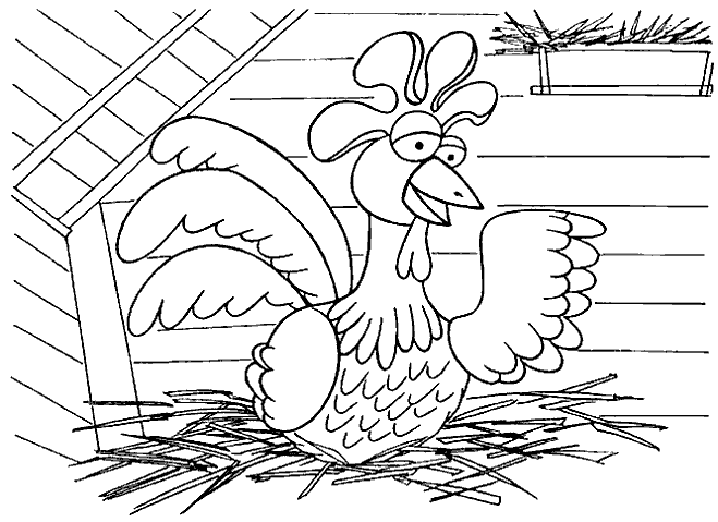 coloriage poule 18