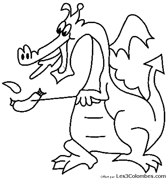 coloriage dragon 18  Coloriage en ligne gratuit pour enfant