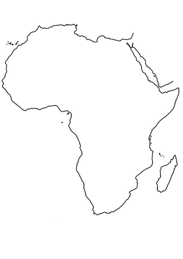 coloriage carte afrique 01 - Coloriage en ligne gratuit pour enfant