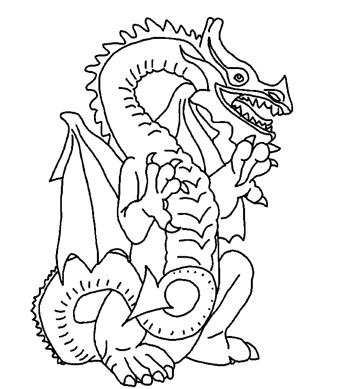 coloriage de dragon 08