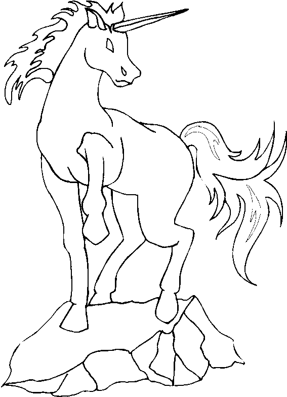 coloriage de licorne 24