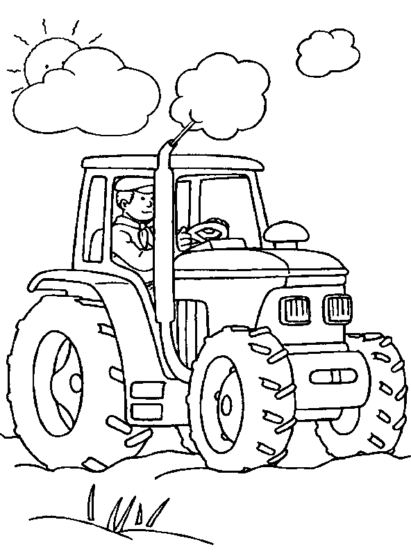 coloriage tracteur ferme 02