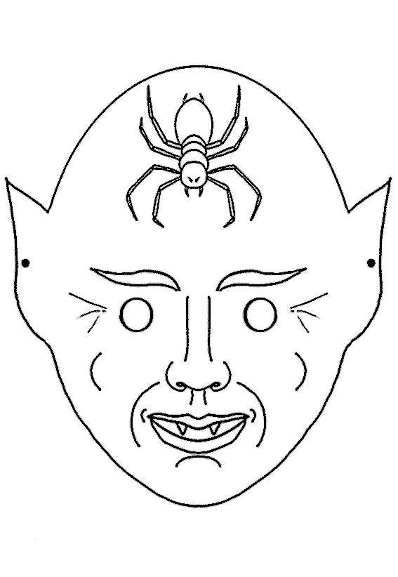 masque a colorier halloween mardi gras carnaval 01